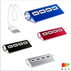 Hub USB in alluminio a 4...